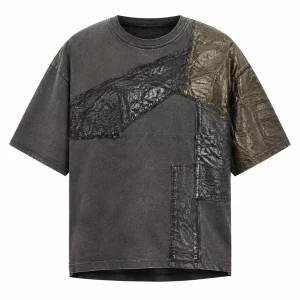 Vintage Metal Patchwork Oversized Tee