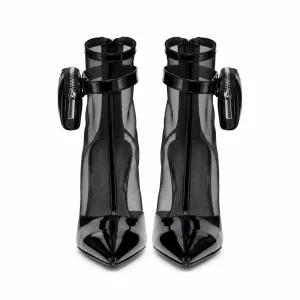 Cut-out Panel Ankle Boots