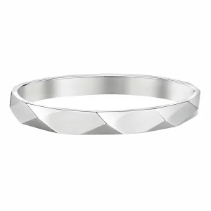 Geometric Sterling Silver Bangle
