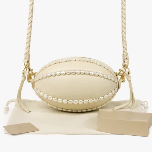 Baroque Pearl Rugby Ball Mini Crossbody Bag