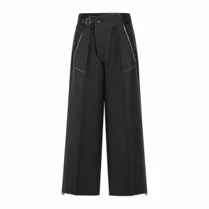 Deconstructed Dual-Face Tailored Trousers