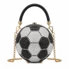 Crystal Netted Mini Soccer Ball Minaudière