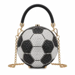 Crystal Netted Mini Soccer Ball Minaudière